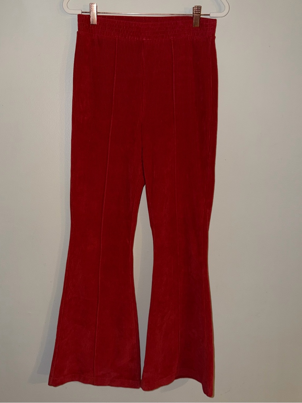 aerie Rust Corduroy Flare Joggers